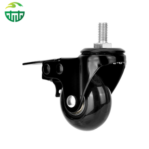 2-Inch PU Swivel Caster Wheels with Brake, Heavy Duty Furniture Casters for Office Chair & Industrial Use