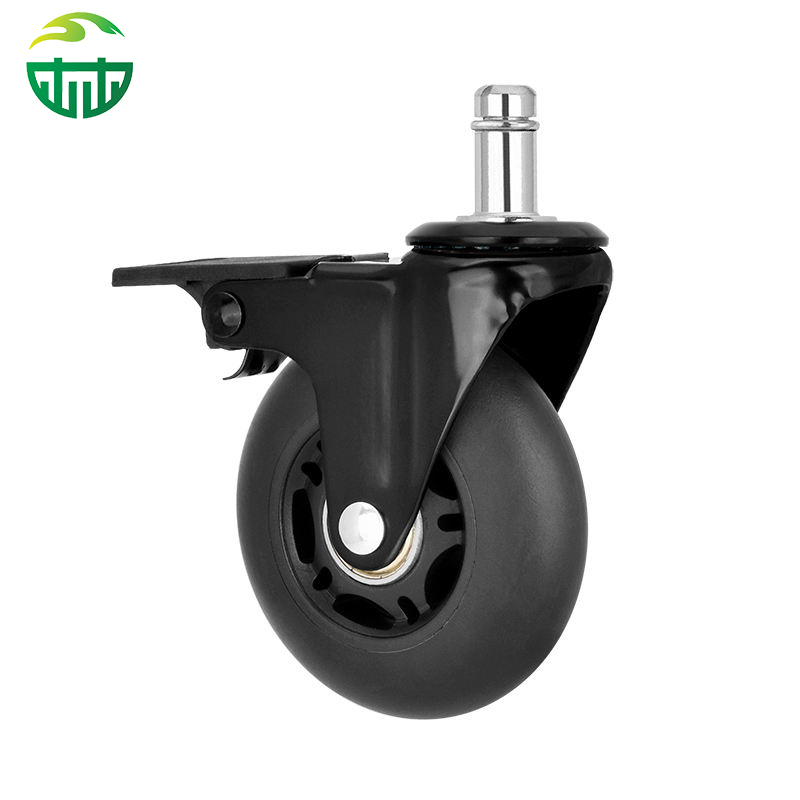 Hot Sale Furniture Caster Wheels 3 Inch TPR Anti-Static ODM Caster Rubber Swivel Brake Office Chair Caster Wheels with Brake