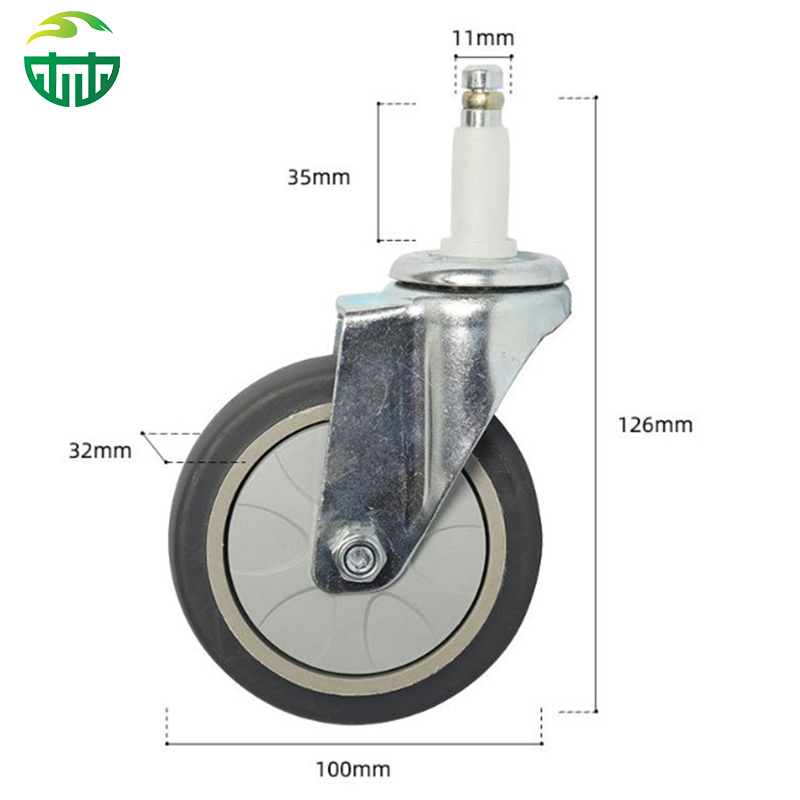 TPR Ultra-Quiet Rubber Wheel, Wheel for Hand Trucks and Dining Carts