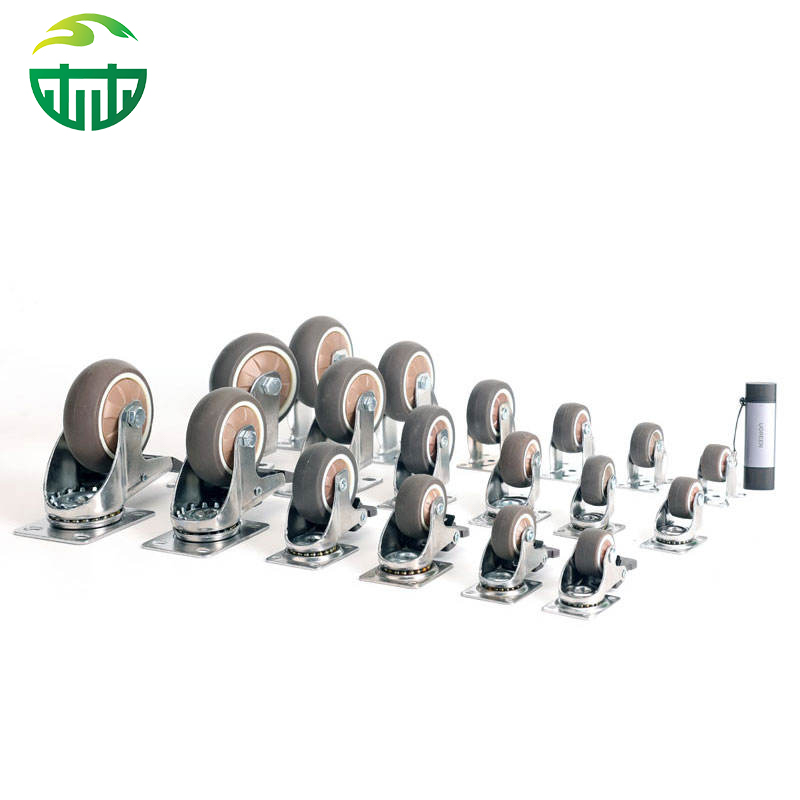 Mini Thermoplastic Rubber Swivel Caster Wheels Low Noise for Trolley Laundry Home Use
