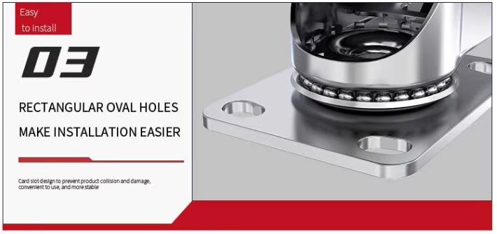 M12 Threaded Stem Caster with 125mm Non-Marking TPR Wheel - For Medical Equipment And Food Safe Service Carts