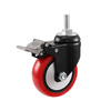 2.5/3/4/5-inch medium and light industrial casters, mechanical casters, polyurethane industrial casters, anti-static industrial casters, 4-inch 120kg medium casters, with brakes
