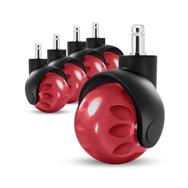 2inch new spherical furniture office chair nylon frame PU wheel earth casters rod installation spherical casters solid circular office and commercial casters