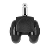 2-inch PU transparent double-wheel furniture casters, office chairs, universal casters, spring clips, rollers, gaming chairs, wheels, silent wheels