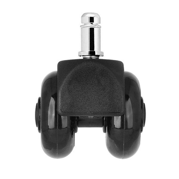 2-inch PU transparent double-wheel furniture casters, office chairs, universal casters, spring clips, rollers, gaming chairs, wheels, silent wheels