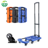 High Quality Black 6 Wheel Heavy Duty Folding Hand Truck Trolley Cart Foldable Hand Trolley Cart