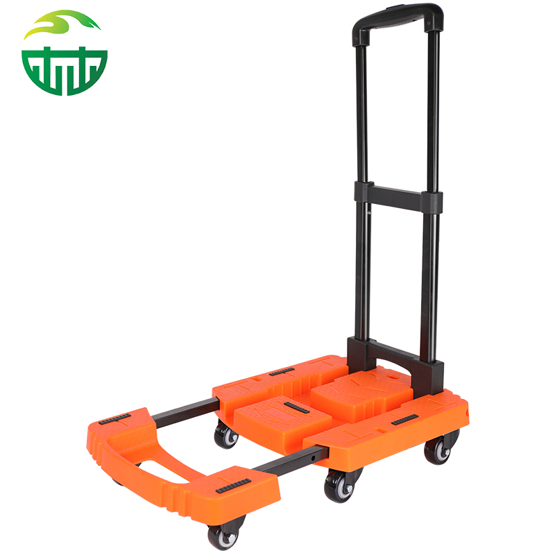 Foldable Plastic Utility Hand Portable Platform Cart Trolley Folding Cart Trolley Cart