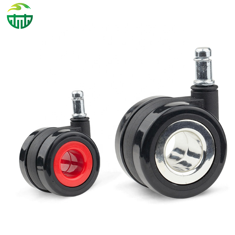  Edit Lockable Red Furniture Wheel with Stem, Universal Swivel Wheel for Office Chairs