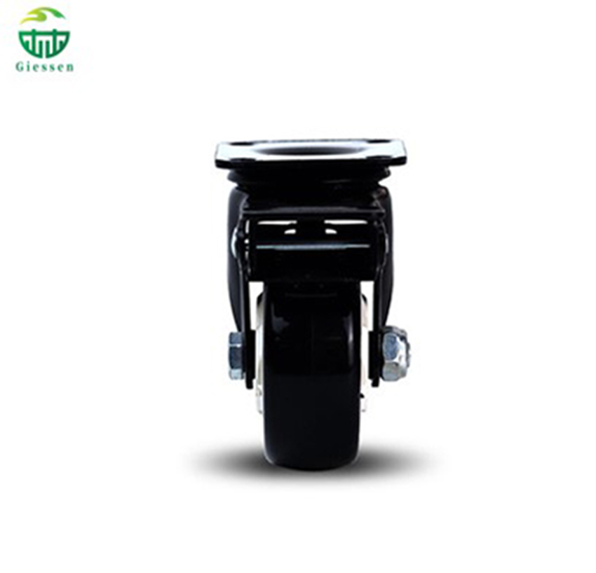 Black White PP Medium Duty Swivel Caster Wheels with Brake – Furniture Trolley Cart Tool Casters