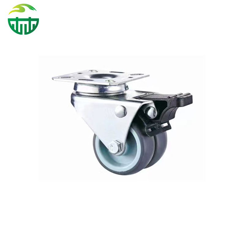 2-Inch Double TPR Wheel Casters – Metal Standing Racks for Furniture, 50mm Caster Wheels