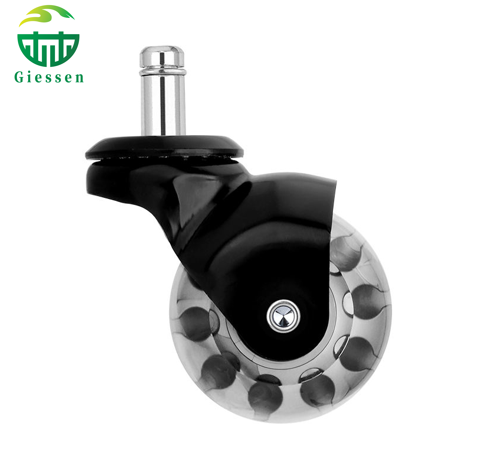 Hot Sell 2 Inch 50 Mm Replaceable PU Yellow Color Ball Furniture Office Chair Caster Wheel for Gaming Chair Roller