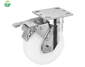  Impact Resistance Stainless Steel Casters Wheels Wholesale 4/5/6/8 Inch Mc Nylon Industrial Trolly Caster Wheels