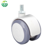 Medical Trolley & Beauty Equipment Casters with Brake - PVC, Swivel Style, Customizable