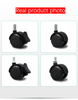 Hospital Medical Bed Casters PVC Twin-Wheel Medical Casters
