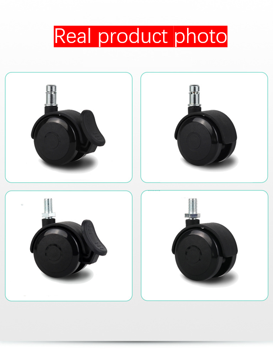  Hospital Medical Bed Casters PVC Twin-Wheel Medical Casters