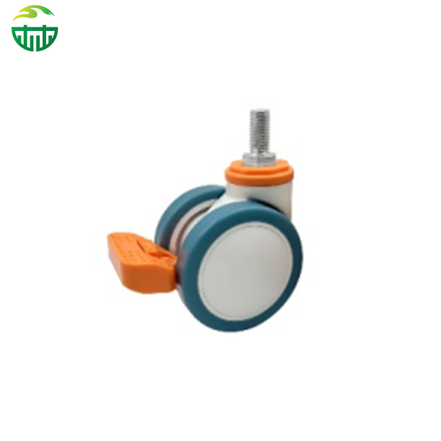 Luxury Silent Medical Double Piece Flat Bottomed Universal Rotate Top Plate Caster