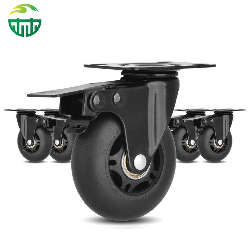 Hot Sale Furniture Caster Wheels 3 Inch TPR Anti-Static ODM Caster Rubber Swivel Brake Office Chair Caster Wheels with Brake