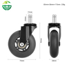 Hot Sale Furniture Caster Wheels 3 Inch TPR Anti-Static ODM Caster Rubber Swivel Brake Office Chair Caster Wheels with Brake