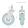 ODM 3inch PU Wheels with Plated Bracket for Office And Game Chairs Supplier