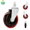 Customizable 3-Inch PU Caster Wheel with Red Plated Bracket for Office And Game Chairs