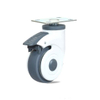 3-Inch Medical Caster with PU Wheel Flat Cardan Type And Dual Axle Design