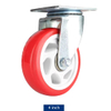Medium-Duty Swivel Casters with 3/4/5 Inch Red PVC Wheels for Industrial And Commercial Use