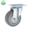  Rubber Trolley Castors European Standard Plate Fixed Swivel Brake Industrial Caster Wheels for Dining Car