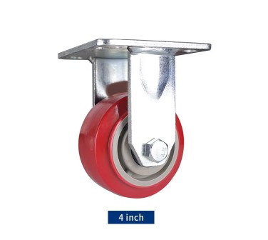 Heavy Duty Industrial Casters - Rigid Type with 4/5/6/8 Inch Solid PU Wheels
