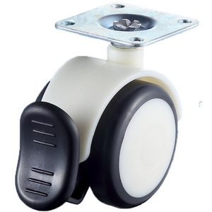 3/4/5inch TPR Double Wheels Medical Casters Hospital Bed Casters Swivel Casters for Medical Equipment And Instruments