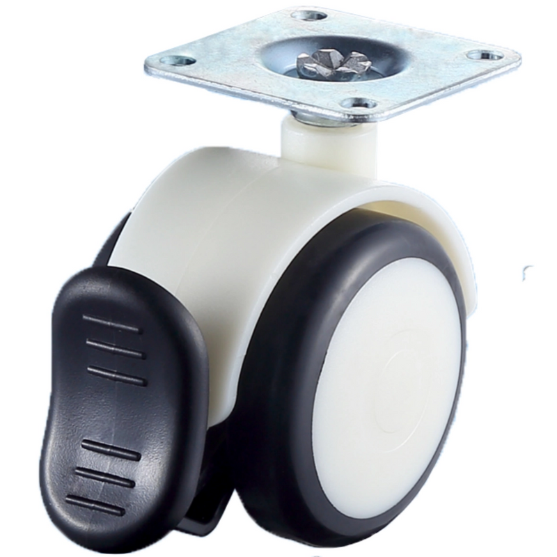 3/4/5inch TPR Double Wheels Medical Casters Hospital Bed Casters Swivel Casters for Medical Equipment And Instruments