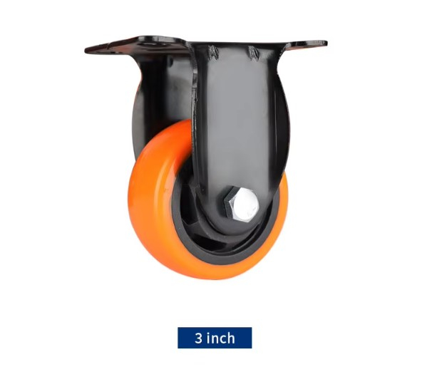 OEM Limited Time Promotion Orange PVC Silent Swivel Industrial Trolley Casters 4/5/6/8 Inch Supplier