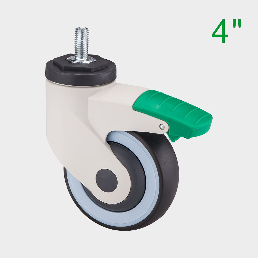 OEM 4 Inch Green TPR Medical Swivel Caster Wheel for Hospital Beds Supplier