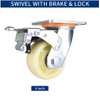 ODM Industrial Heavy Duty Brake-Equipped Swivel Nylon & PP Custom Trolley Wheels
