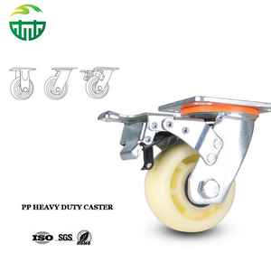 ODM Industrial Heavy Duty Brake-Equipped Swivel Nylon & PP Custom Trolley Wheels