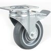 Thermoplastic TPR Swivel Caster with Total Brake for Trolley Castor Wheels And Medical Equipment
