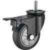 Industrial Rubber Wheel Stem Scaffolding Casterr 5inch Screw Brake TPR Caster Wheels