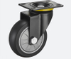 Trolley Wheel Industrial Black Rubber Caster 5inch Flat Universal TPR Caster Wheels