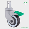 ‌ ‌New all-plastic medical nylon plus TPR multi-size caster 3/4/5 inch optional high load bearing, silent, wear-resistant, non-slip, shock-proof belt brake, suitable for medical beauty equipment