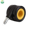 Lockable Yellow Furniture Wheel with Stem, Universal Swivel Wheel for Office Chairs