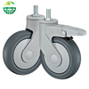  Edit Threaded Rod Soft TPR Medical Swivel Caster Wheel, Suitable for Hospital Beds