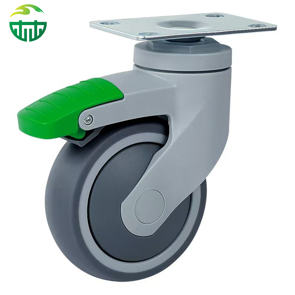  Edit Threaded Rod Soft TPR Medical Swivel Caster Wheel, Suitable for Hospital Beds
