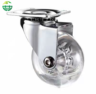 2/2.5/3 Inch Transparent PU Office Chair Caster Wheels Universal Furniture Casters