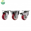  Black Medium Duty PVC Casters Solid Polyurethane Wheels for Furniture And Carts, Color Customizable