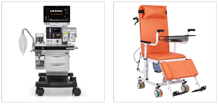 Medical Twin Wheel Casters for Hospital Trolleys - 4/5 Inch, 125KG Load Capacity, Flat Plate Model