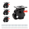 Footmaster Caster Black Leveling Casters Wheel Adjustable Height Casters Wheel for Industrial Equipment