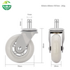 Customizable 3-Inch PU Wheels with Gray Plated Bracket for Office And Game Chairs