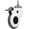 3inch Swivel Brake Type TPR Hospital Bed Caster with Stopper 100mm 125mm Medical Grade Castor Threaded brake