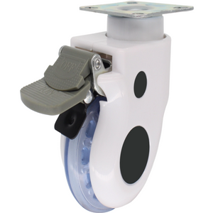  China Wholesale Hospital Medical Caster Wheels 3/4/5/6 Inch Steel with Durable PVC Material Flat Brake 