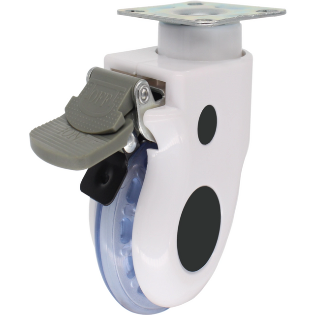  China Wholesale Hospital Medical Caster Wheels 3/4/5/6 Inch Steel with Durable PVC Material Flat Brake 
