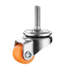 OEM 0.5 Inch Brown & Orange Nylon Mini Swivel Caster Wheel Supplier